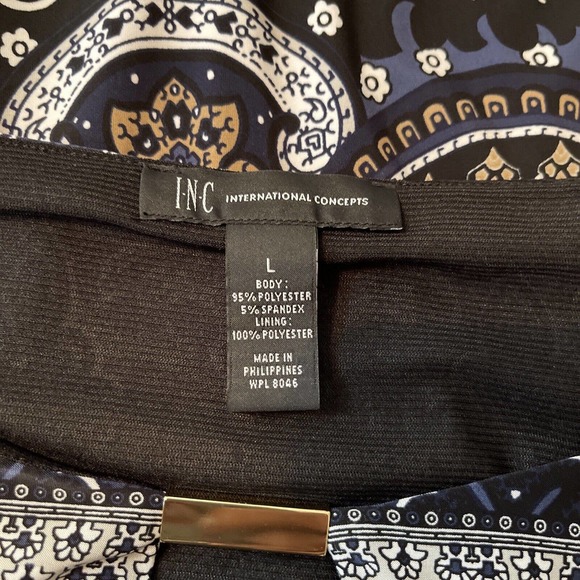 INC International Concepts Women’s L Polyester Spandex Shift Dress - Picture 3 of 4